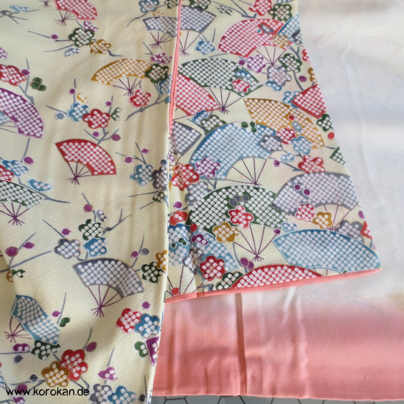 bunte Jigami Fächer Komon Kimono