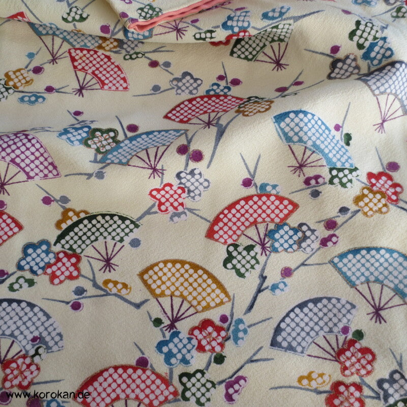 bunte Jigami Fächer Komon Kimono