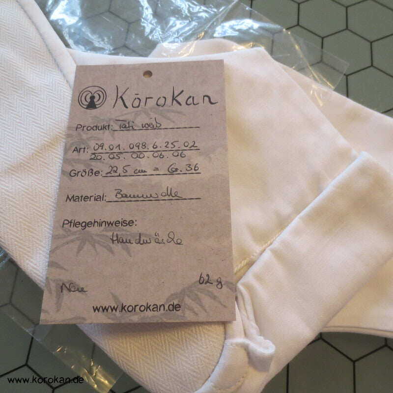 Tabi weiß mit Haken