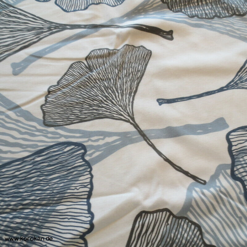 Gingko Blätter Interlock Baumwoll Jersey