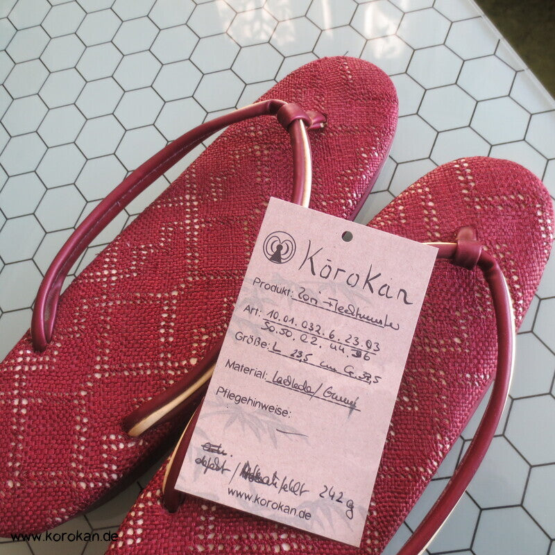 japanische Zori Zehensteg Sandalen Flechtmuster