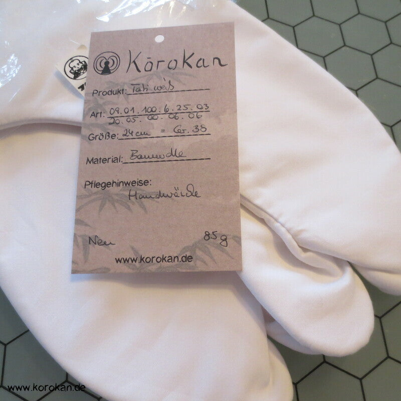 Tabi weiß mit Haken