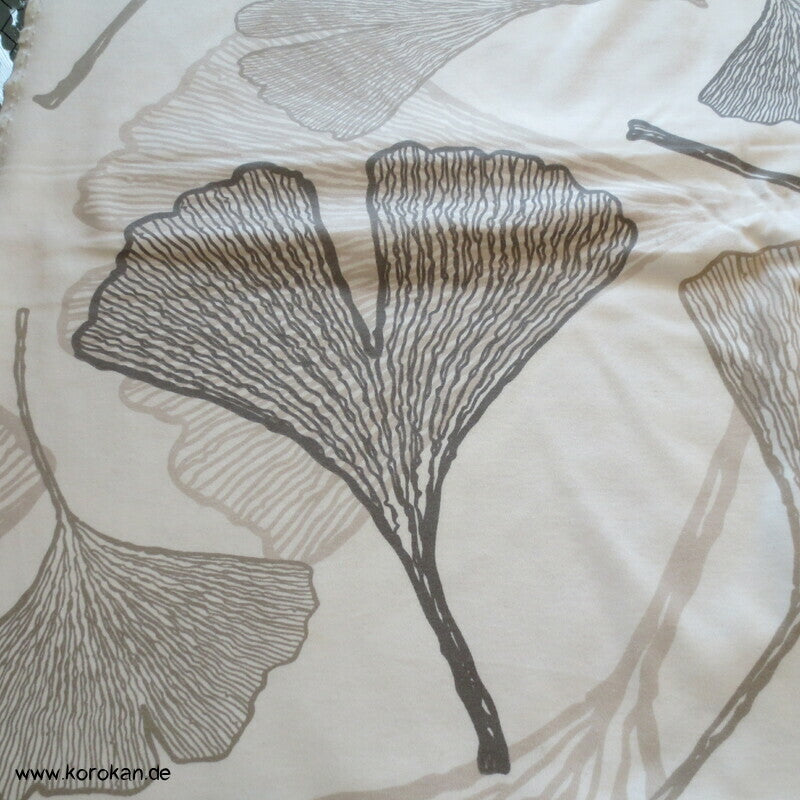 Gingko Blätter Interlock Baumwoll Jersey