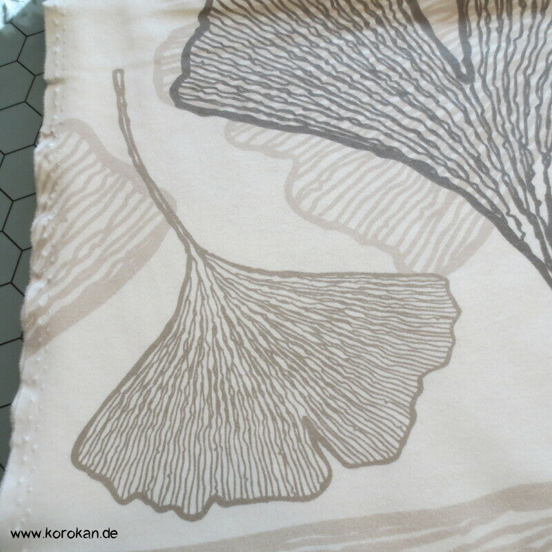 Gingko Blätter Interlock Baumwoll Jersey