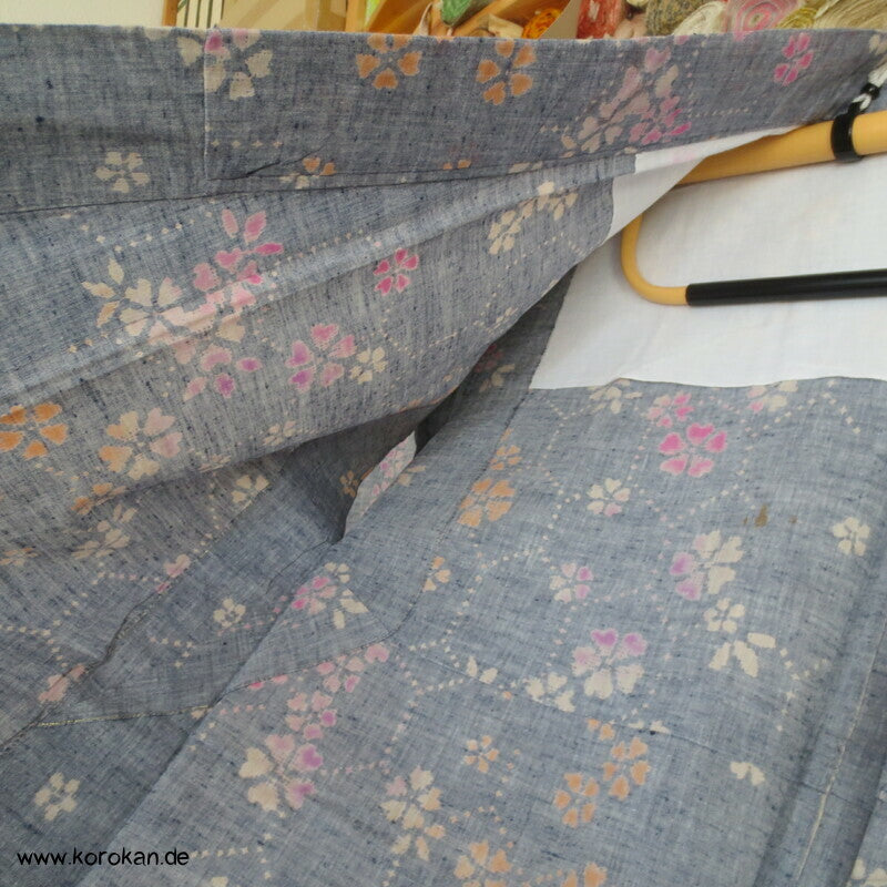 Sakura Baumwoll Tsumugi Hitoe Kimono / Yukata