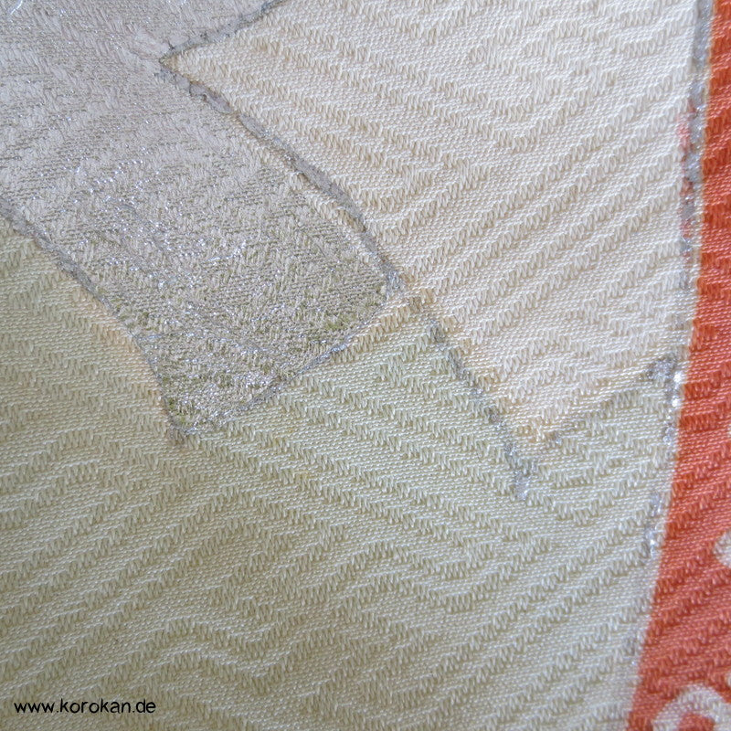 riesiges Noshi - Muster, Gold und Silber Furisode, prächtig