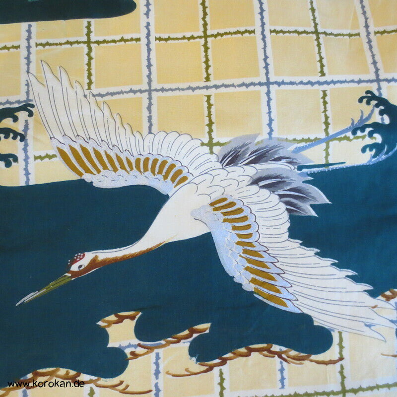 antiker Tauf Kimono für kleine Jungen, Kraniche