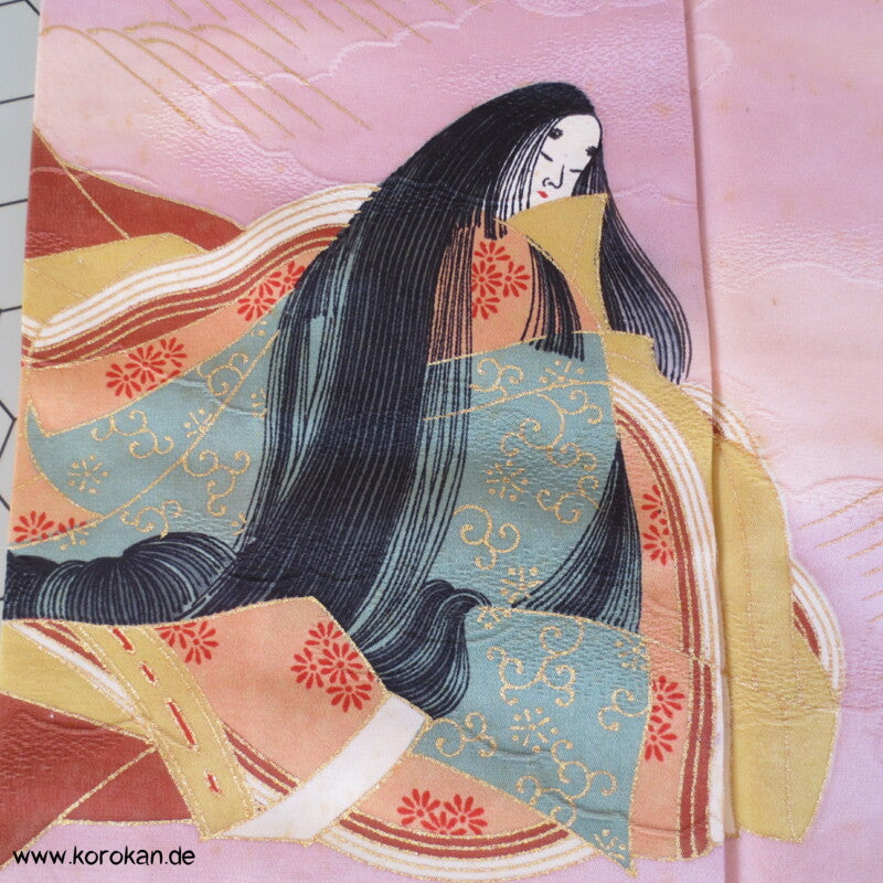 Murasaki Shikibu und Genji Homongi Kimono