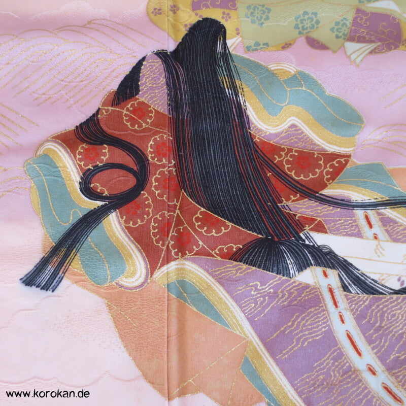 Murasaki Shikibu und Genji Homongi Kimono