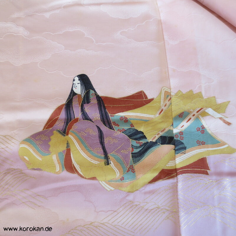 Murasaki Shikibu und Genji Homongi Kimono