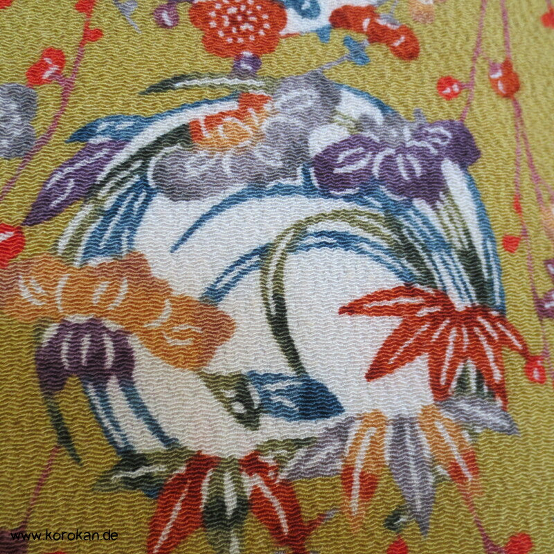 Vier Jahreszeiten Blumenrondelle Komon Kimono