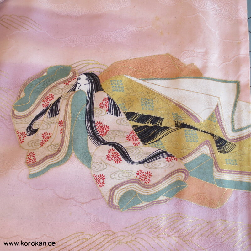 Murasaki Shikibu und Genji Homongi Kimono