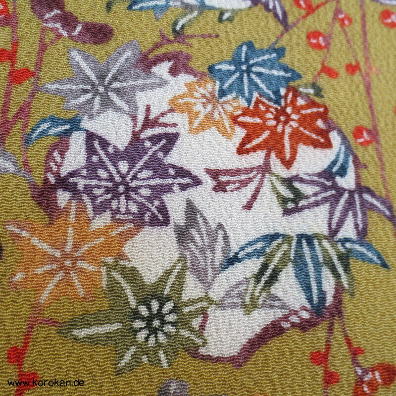 Vier Jahreszeiten Blumenrondelle Komon Kimono