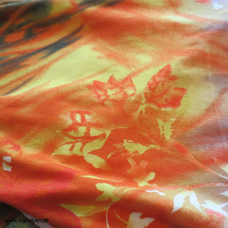 Blumenbordüren Viscose Jersey