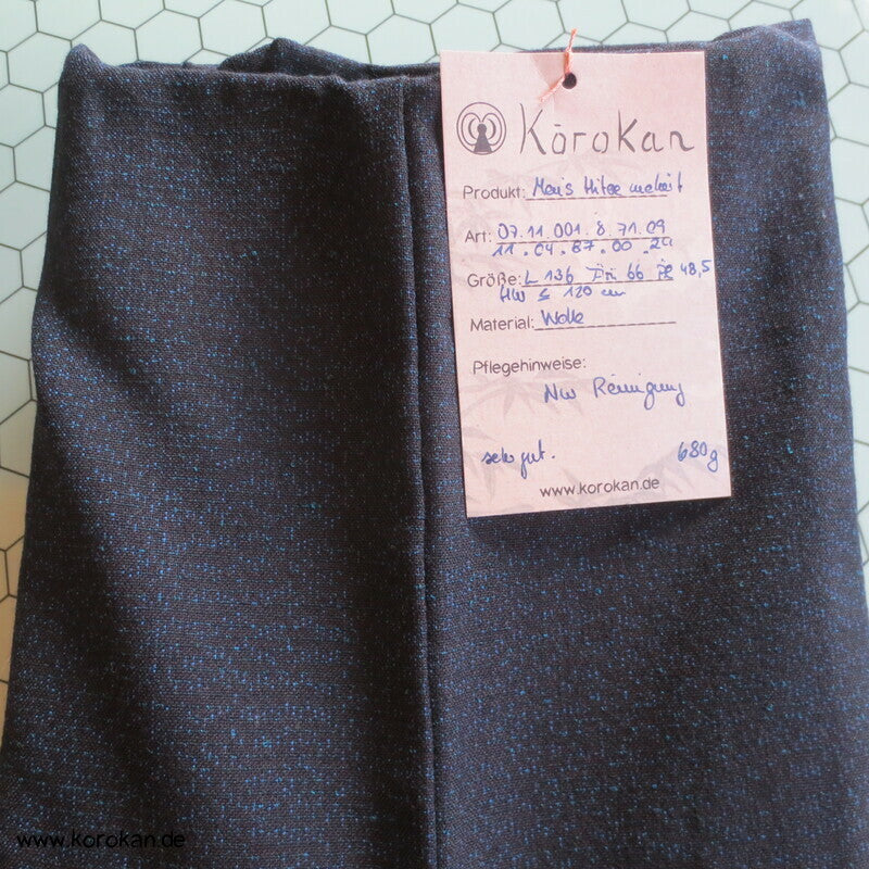 leichter feinmelierter Woll Hitoe Kimono