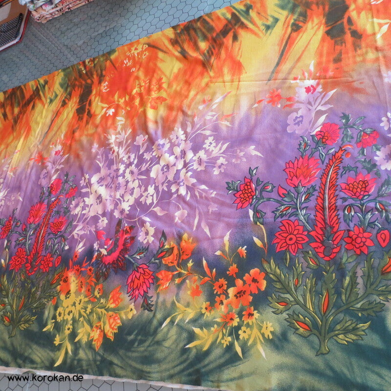 Blumenbordüren Viscose Jersey