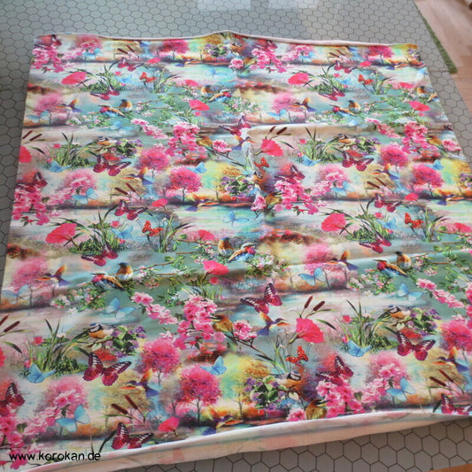 Kolibri und Schmetterlinge Baumwoll Jersey