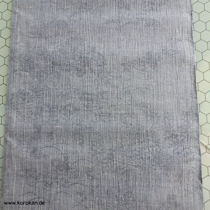 Pinien blaugrau Sommer Kimono Krepp