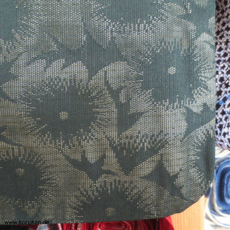 1950'er Hitoe ungefütterter Kimono, gewebte Disteln