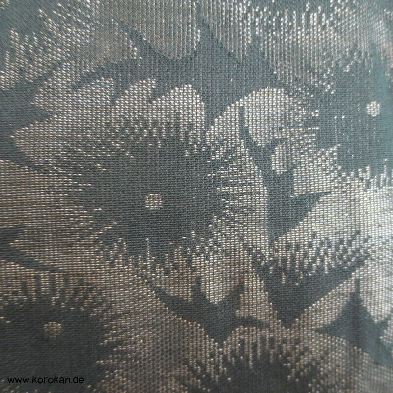 1950'er Hitoe ungefütterter Kimono, gewebte Disteln