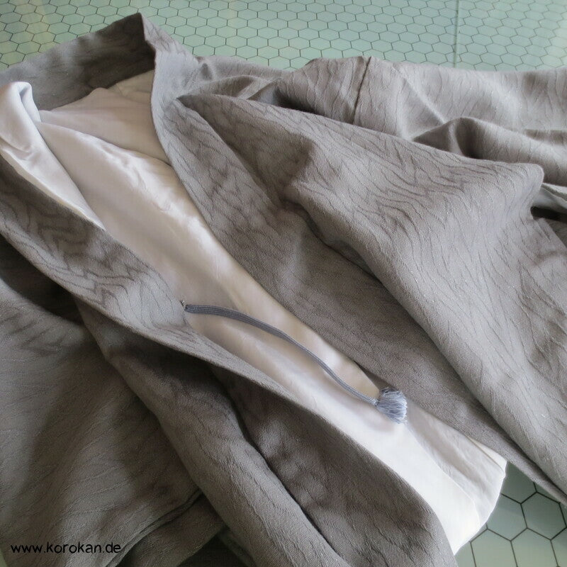 grau-silber - annual growth Haori Kimono Jacke, mit Himo