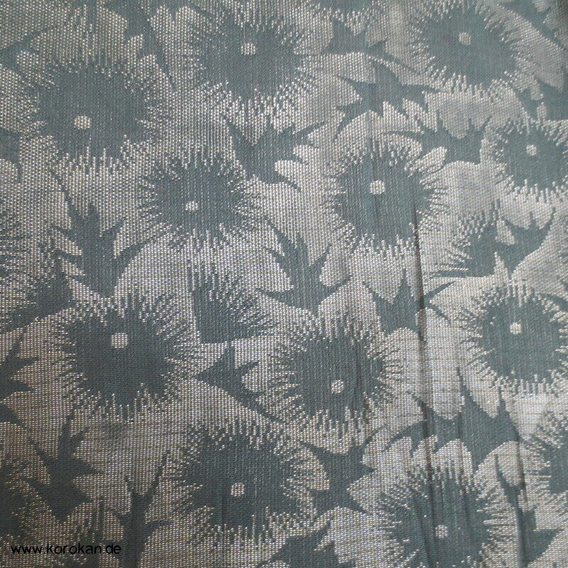 1950'er Hitoe ungefütterter Kimono, gewebte Disteln