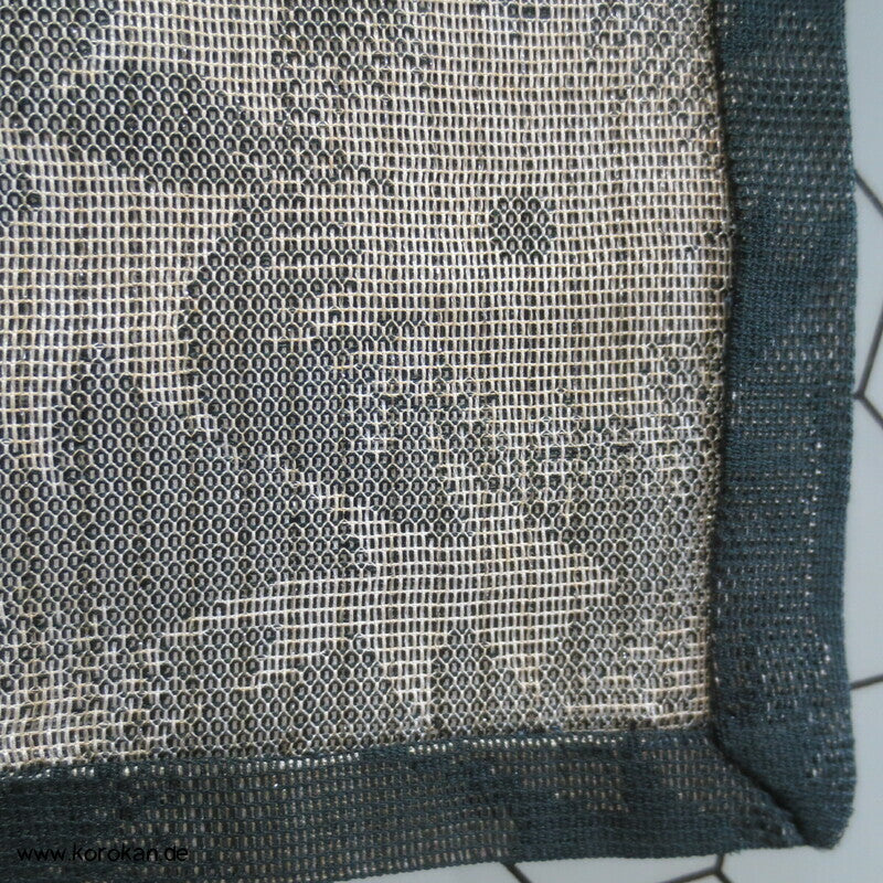 1950'er Hitoe ungefütterter Kimono, gewebte Disteln