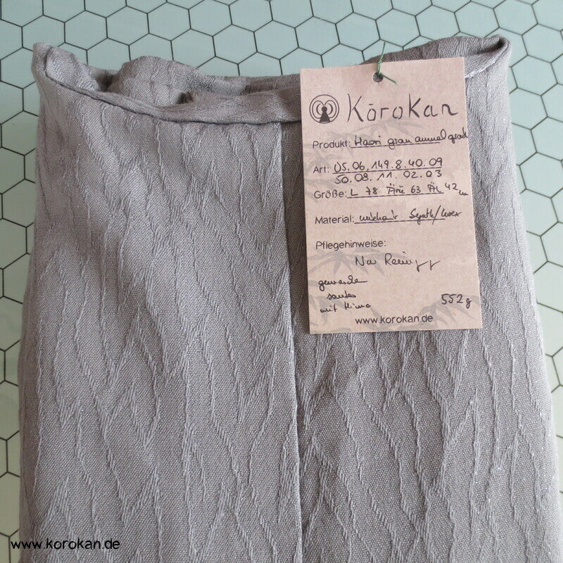 grau-silber - annual growth Haori Kimono Jacke, mit Himo