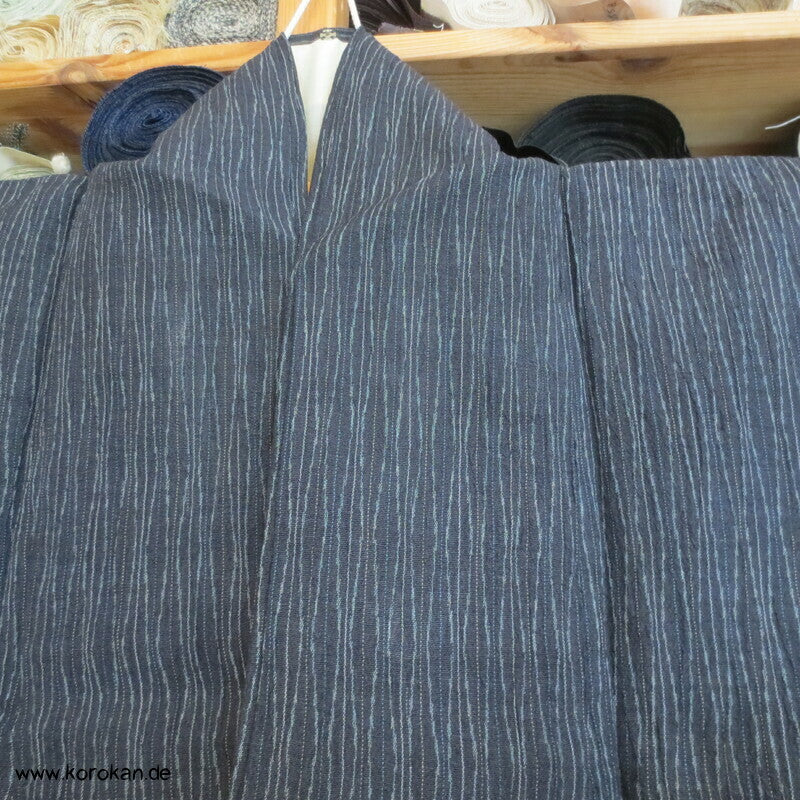 Tatewaku Streifen Jofu Hanf Hitoe Kimono