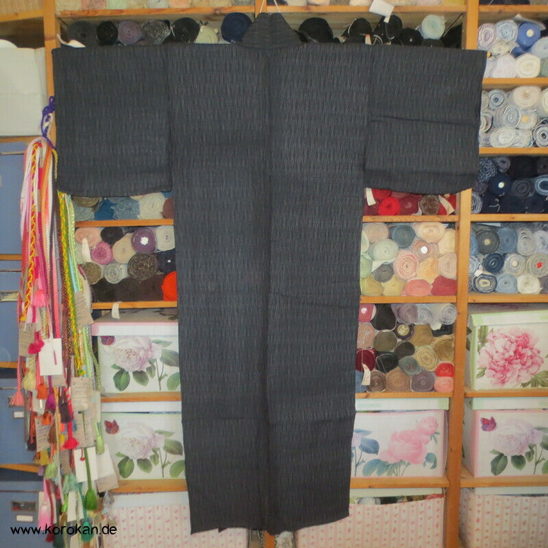 Tatewaku Streifen Jofu Hanf Hitoe Kimono