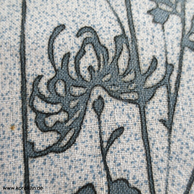 Rangiku Chrysanthemen doppelseitiger Yukata Kimono Baumwollstoff