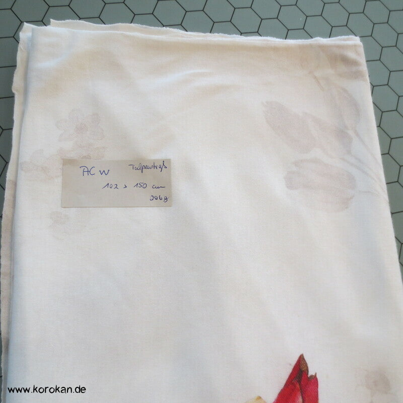 Baumwolljersey Tulpenstrauß Panel