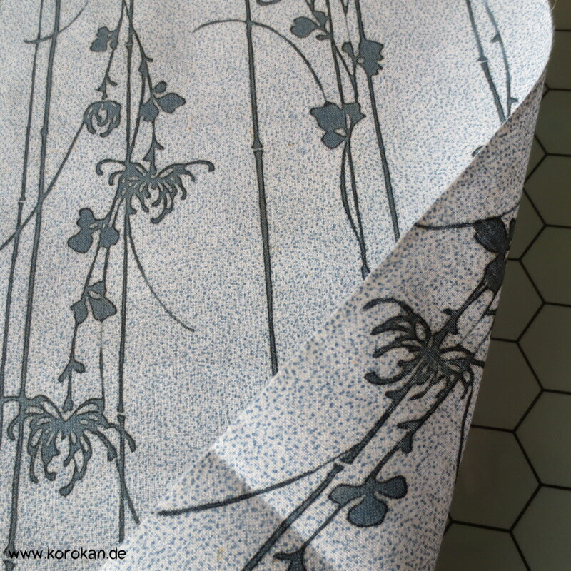 Rangiku Chrysanthemen doppelseitiger Yukata Kimono Baumwollstoff
