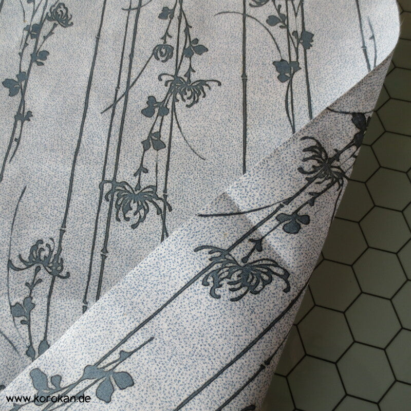 Rangiku Chrysanthemen doppelseitiger Yukata Kimono Baumwollstoff