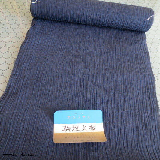 blaumelierter Krepp Sommer Kimono Tanmono