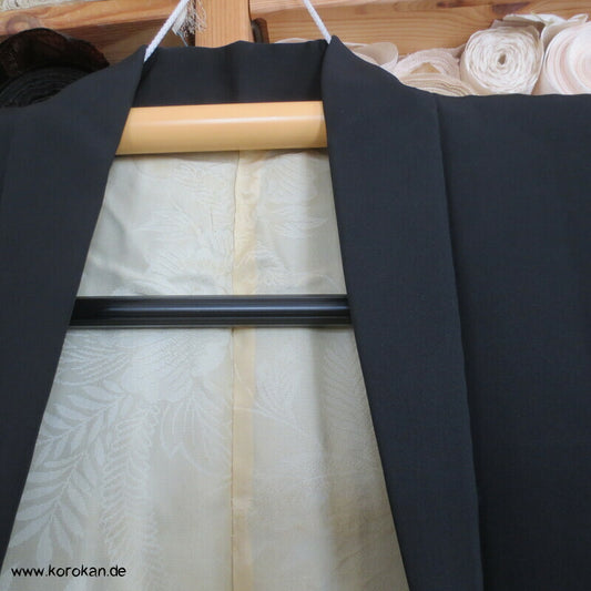 gestickte Hime Prinzessinnen Haori Kimono Jacke - Schwarz