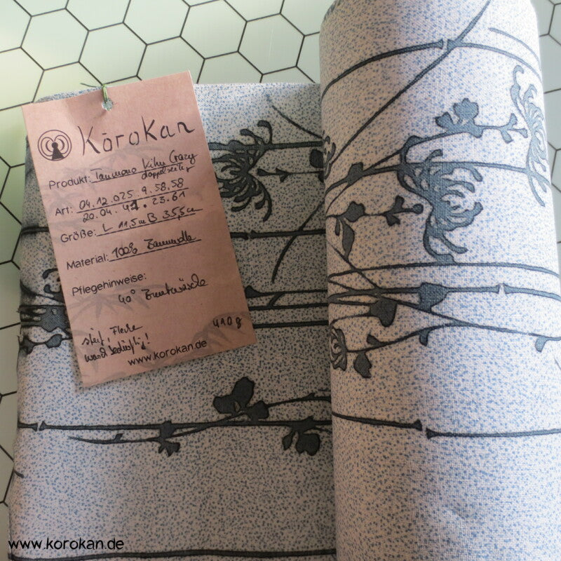 Rangiku Chrysanthemen doppelseitiger Yukata Kimono Baumwollstoff