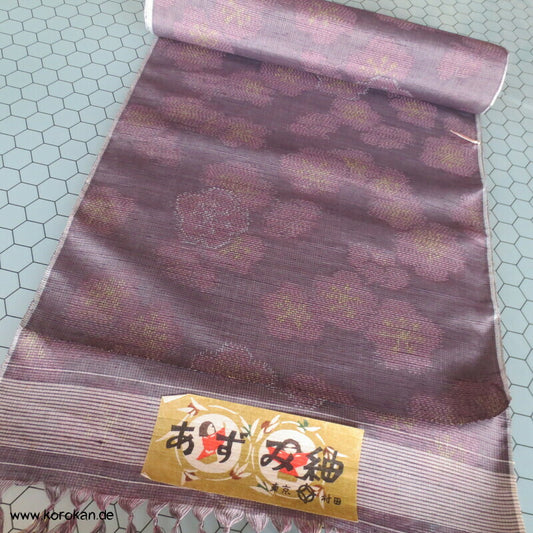 Ume Blüten Kasuri Tsumugi Kimono Seide Stoffrolle