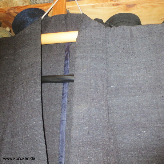 japanischer anthrazit Wildseiden Hitoe Männer Kimono