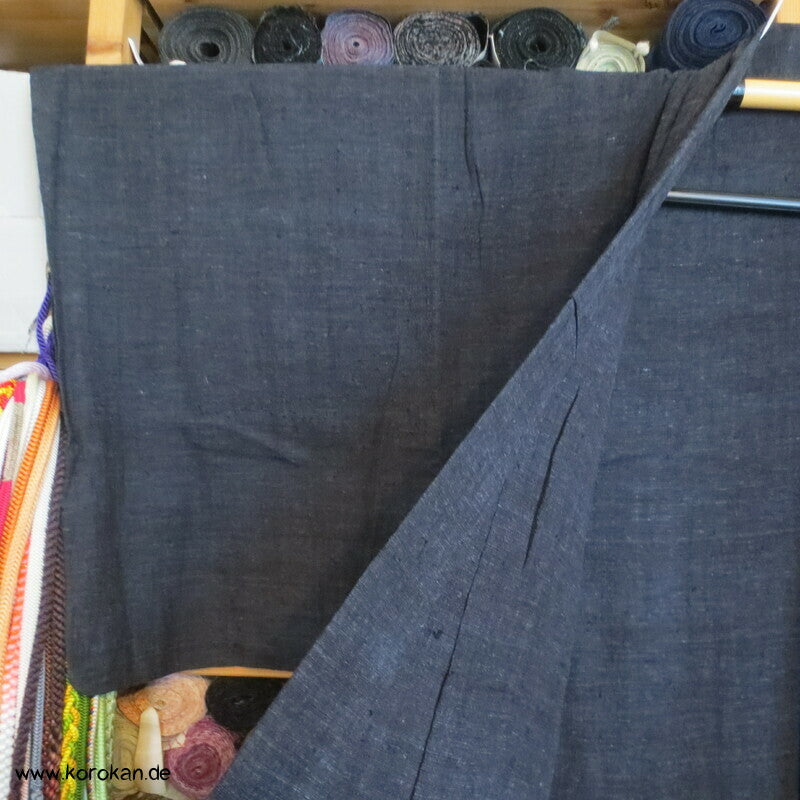 japanischer anthrazit Wildseiden Hitoe Männer Kimono