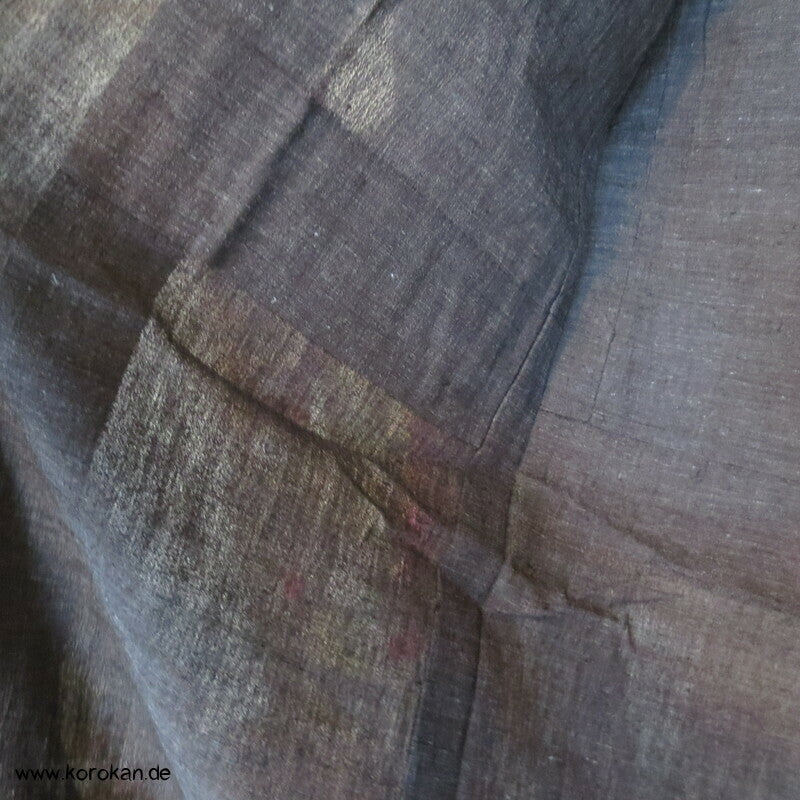 japanischer anthrazit Wildseiden Hitoe Männer Kimono