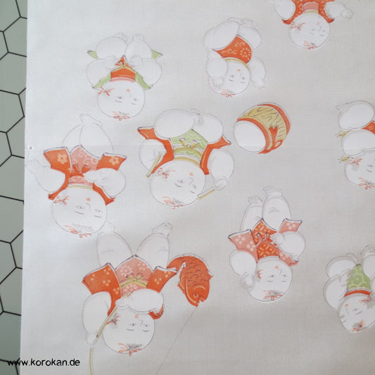 Gosho Dolls, spielende Kinder Juban Futterseide Schulterfutter