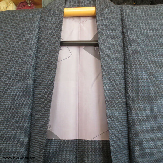 Daimiyo Prozession Futter Haori Tsumugi Kasuri Seide Männer Kimono Jacke