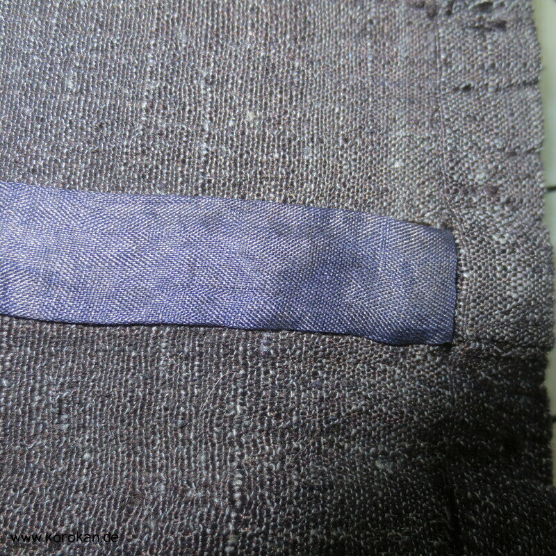 japanischer anthrazit Wildseiden Hitoe Männer Kimono