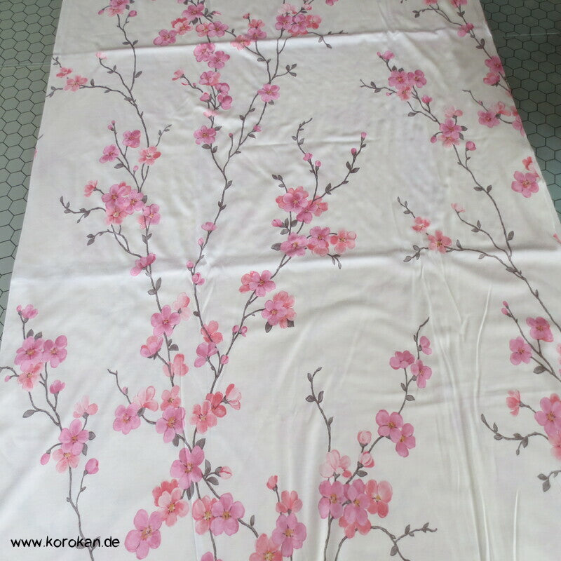 Kirschzweige Sakura Interlock Baumwoll Jersey