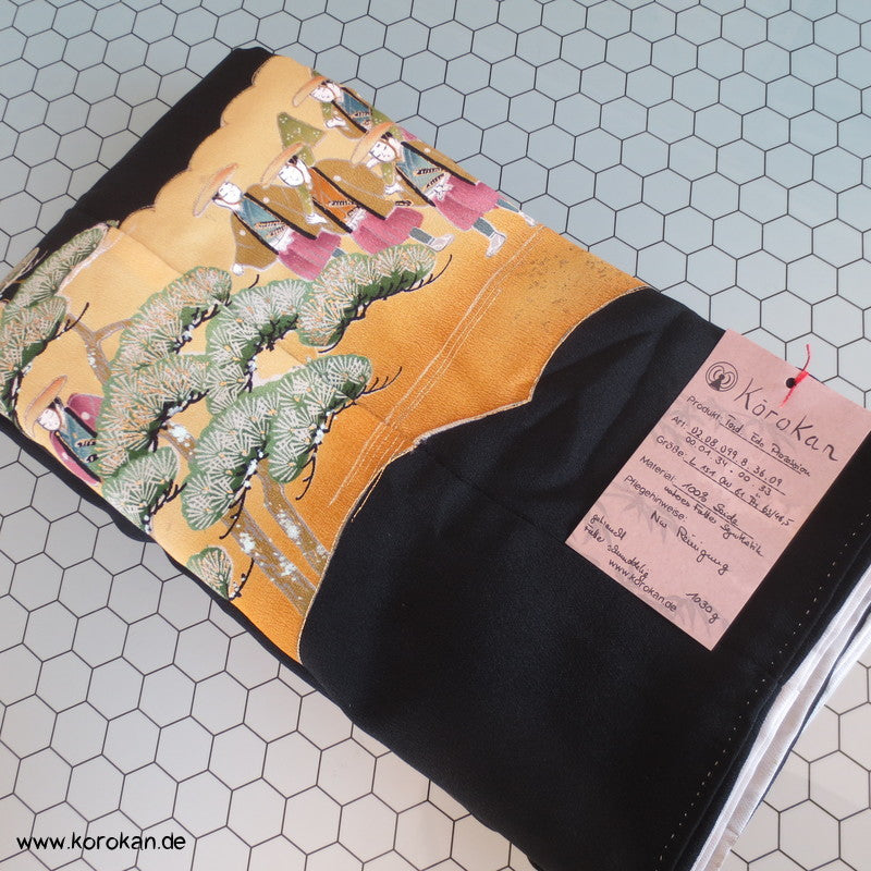 Edo Prozessionszug Tomesode Seiden Kimono