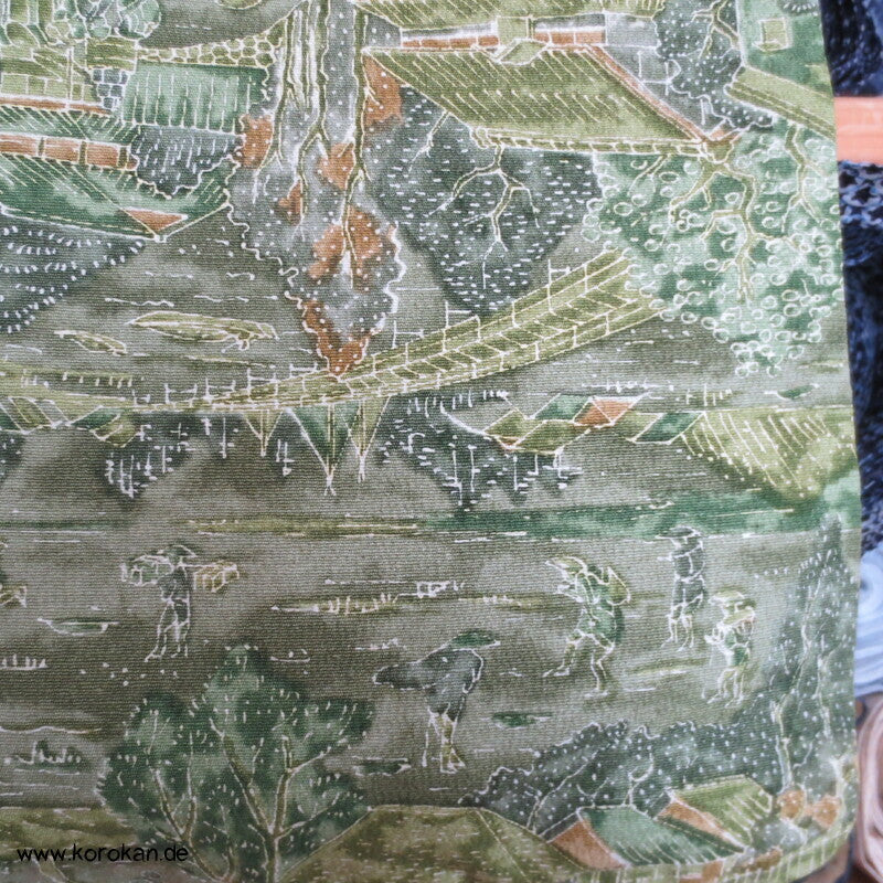 grüne Landschaft Tsumugi Seide Michiyuki Jacke