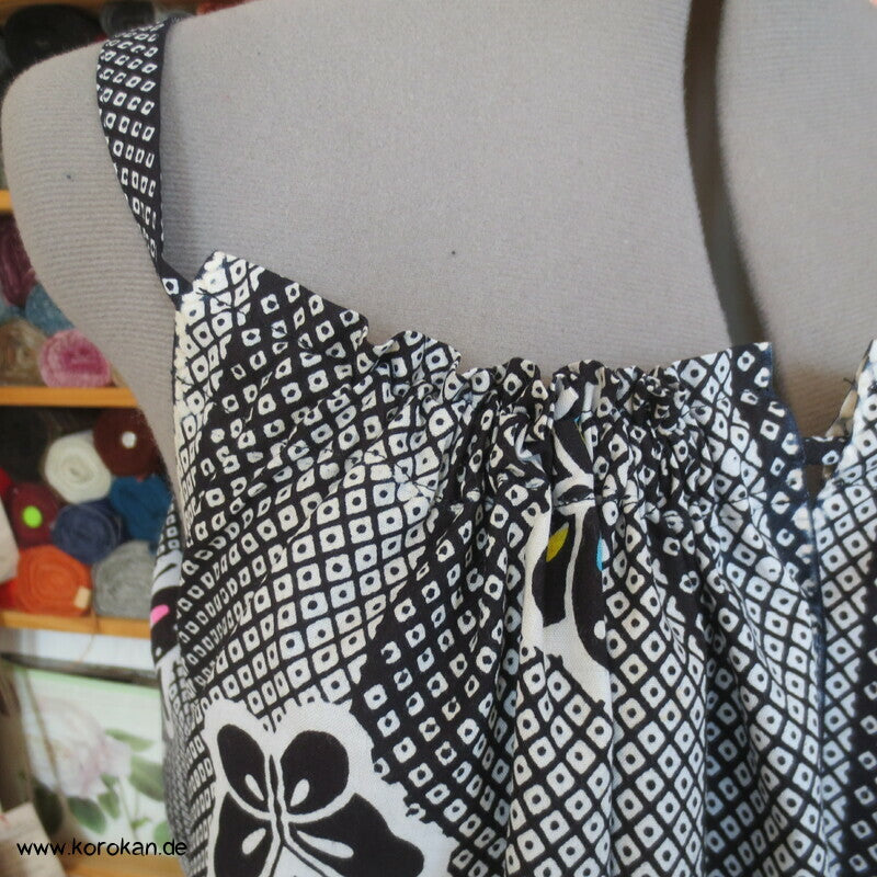 Hochsommer / Strand Kleid aus Yukata Baumwolle, Schmetterlinge, Gr. L