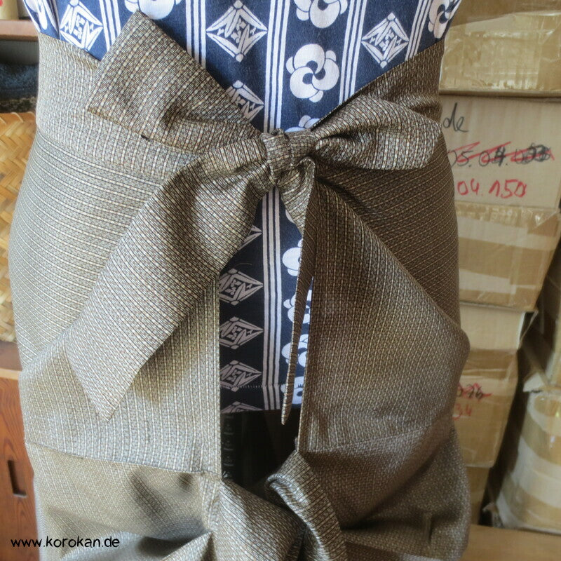 Hakama artige Hose, Kasuri Tsumugi Seide