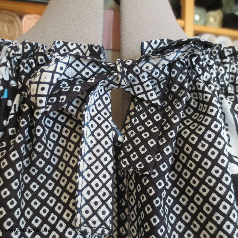 Hochsommer / Strand Kleid aus Yukata Baumwolle, Schmetterlinge, Gr. L